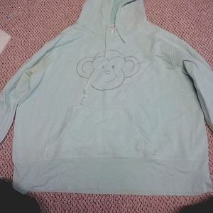 Turquoise Aeropostale monkey sweater